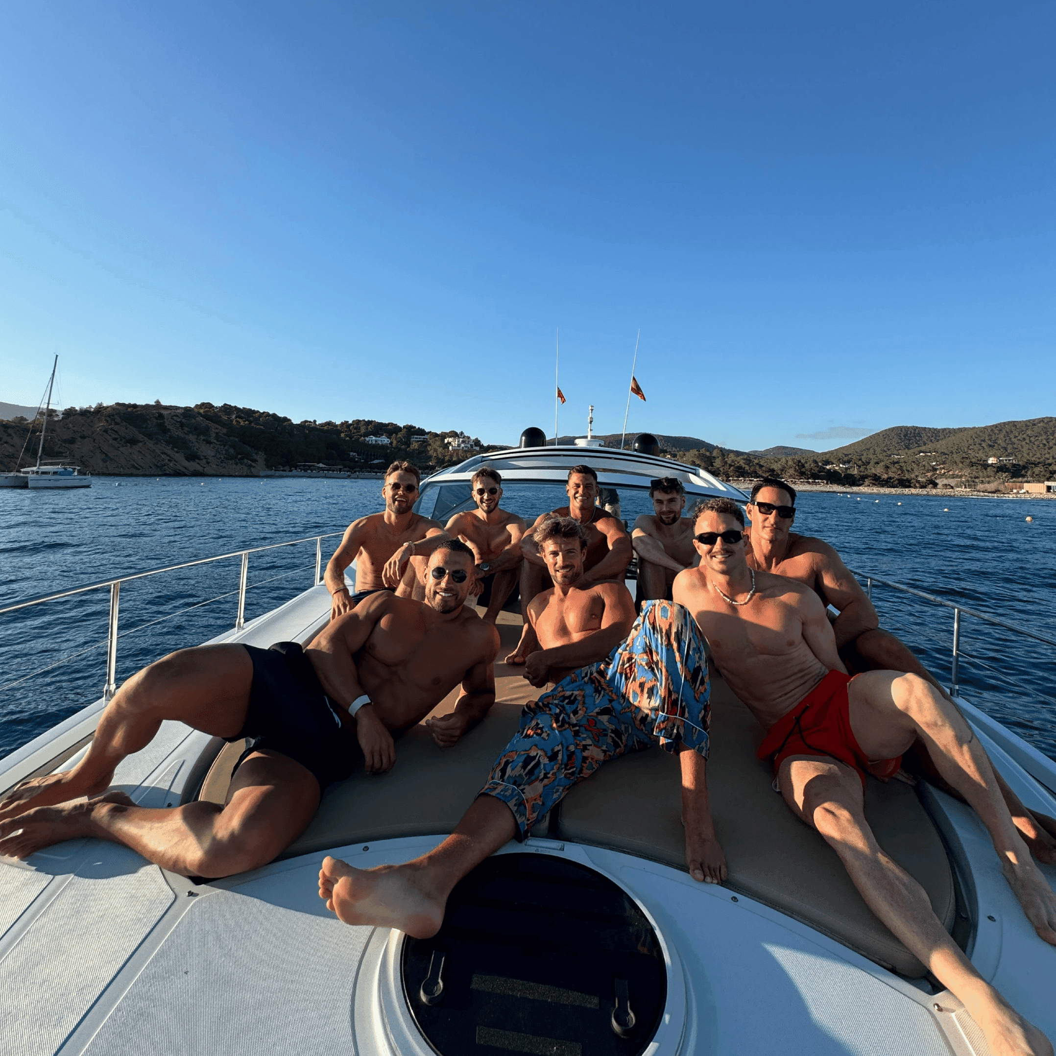 Marbella coastal boat session backdrop