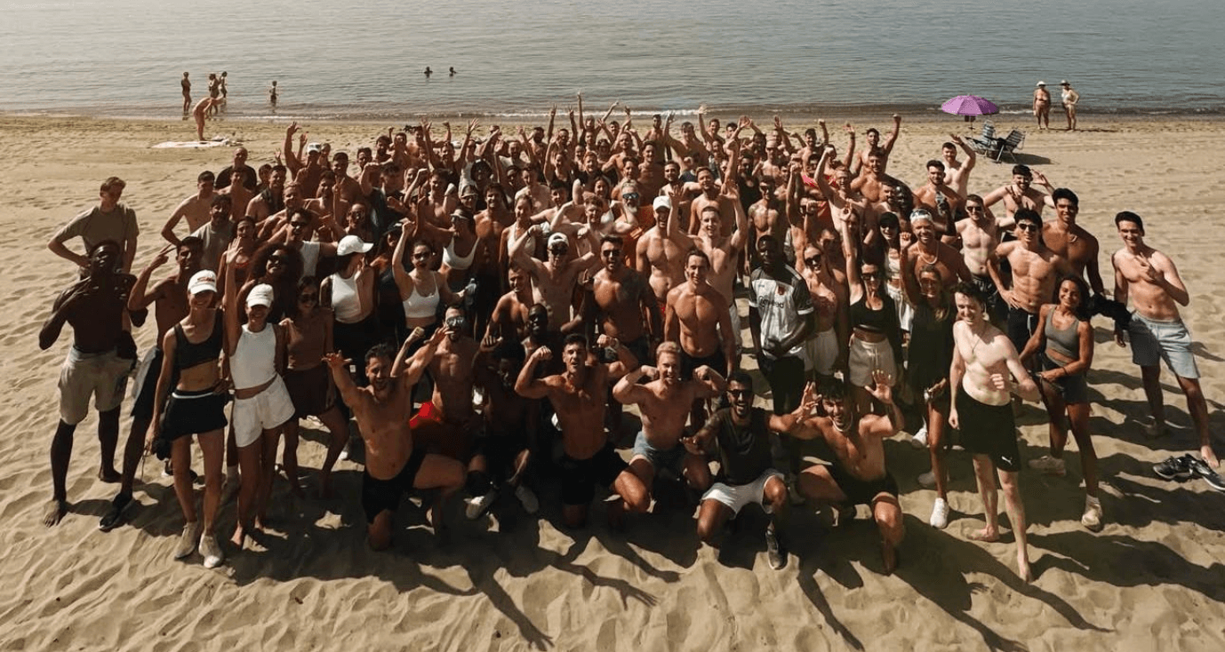 Group gym training session in Marbella